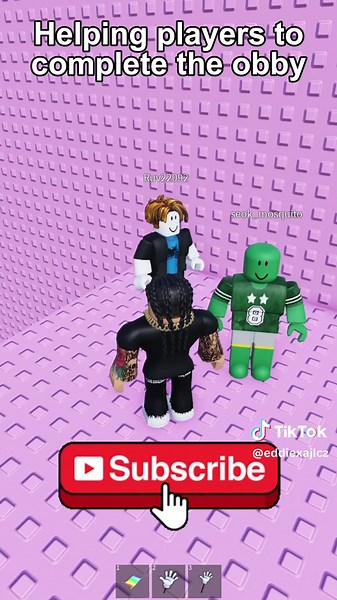 Helping players to complete the obby | roblox players map