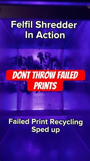 How to Recycle PLA Filament: Shredding 3D Printer Waste! ♻️ #shorts