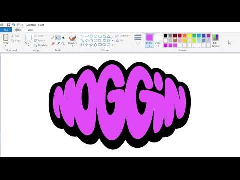 How to draw the Noggin logo using MS Paint | How to draw on your computer