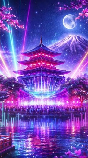 NeonJapan Club Radiant Beats of the Night・夜の輝くビート、ネオンの日本クラブ