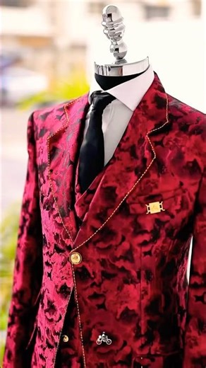 🔥Very Beautiful Red Colour Unique Pattern Suit Stylish & Royal Look👑#redcolour #mrbeast #beautiful