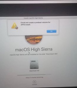 Macos Could Not Create Preboot Volume For Apfs Install