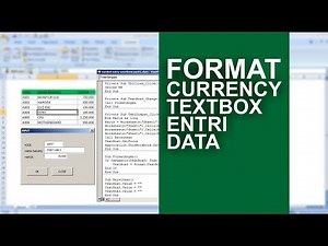 Entry Data Textbox Currency pada Userform
