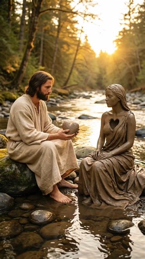 Jesus From Stone to Life:A miracle was shown by the river ✨