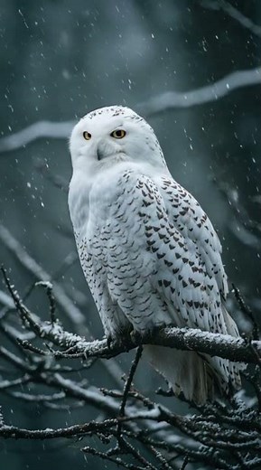 Mystical Snow Owl in Winter Wonderland #wildlife #photography