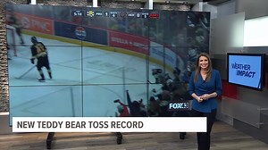 177K views · 9.2K reactions | The Hershey Bears hold a new World Record!! With 102,343 stuffed animals thrown into the ice earlier today in the annual Teddy Bear Toss game, they bested their own previous record of 74,599. Check out the aftermath! Hershey went on to beat the Providence Bruins 5-1.  WPMT FOX43 #OtterneyAtLaw #FTPH #TeddyBearTossHershey | Freeze the Puck Hockey | Facebook