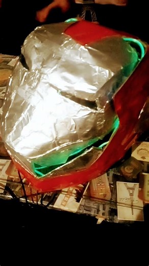 Casco de iron man nivel pro #ironman #art 😱😎