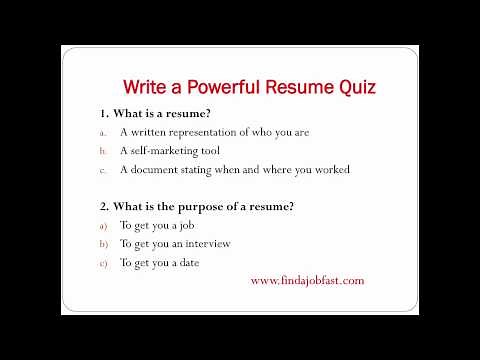 How to write a powerful resume to find a job fast
