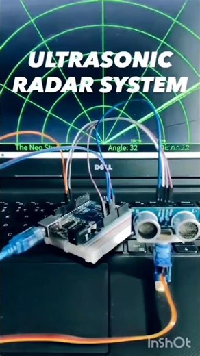 Arduino Ultrasonic Radar Sensor Project 📡 #shorts
