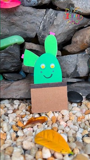 Easy DIY Paper Cactus Craft for Kids | Fun & Creative Tutorial! 🌵 #diy #craft #craftyfun #kids