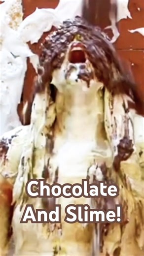 Caitlyn covered in Green Slime and Chocolate!!🍫🟢