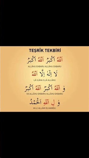 Teşrik Tekbiri Doğru nasıl okunur?