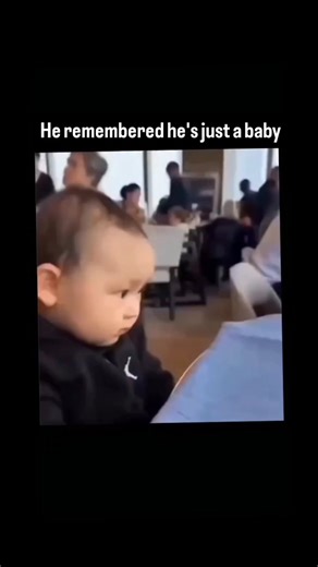 Mommy Life | Instagram showcases a 11-second video of a baby in a restaurant high chair cycling between a stern, adult-like gaze and exuberant smiles... | Instagram