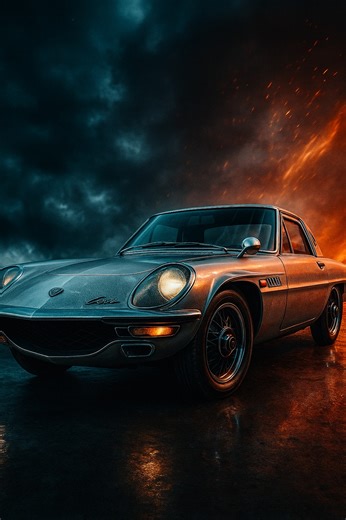 Turbo Society Italia on Instagram: "MAZDA COSMO SPORT: L’AUTO DEL 1968 CHE ARRIVÒ DAL FUTURO. 🚀✨ Mentre il mondo arrancava tra pistoni lenti e carburatori capricciosi, Mazda stava già viaggiando nel domani. La Cosmo Sport non era una macchina: era un’astronave. Linee spaziali, fari che tagliavano la notte e un motore Wankel che urlava a 9.000 giri quando gli altri ne facevano la metà. 940 kg, 110 cavalli, eleganza da katana e un cruscotto che sembrava uscito da un film di fantascienza. N