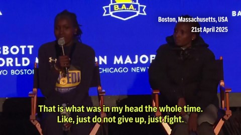 Sharon Lokedi breaks women's Boston Marathon record, and success again in the Korir family as John wins the men's race
