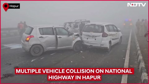 Severe Fog Causes Multiple Vehicle Collision On National Highway In Hapur