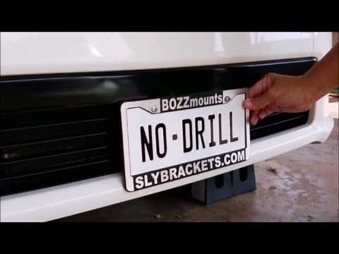 TRUE No-drill Front License Plate Bracket Mount for ACURA, BMW, INFINITI, MERCEDES AND MORE!