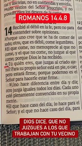ROMANOS 14.4.8 DIOS DICE, QUE NO JUZGUES A LOS QUE TRABAJAN CON TU VECINO | Radio Misión Latina