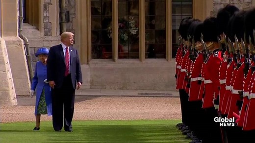 Trump breaks royal etiquette, walks in front of Queen