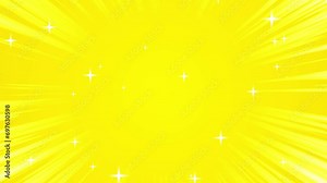 放射線とキラキラの輝く黄色い背景動画