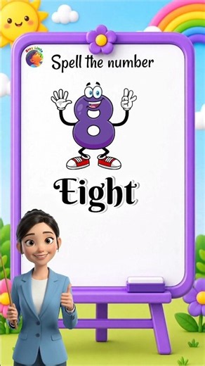 How to spell number 8 #kidslearning #spelling