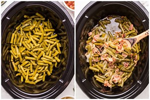 Slow Cooker Green Beans & Bacon Recipe {Easy Side} - The Magical Slow Cooker