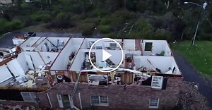 Drone Footage Captures Tornado Damage in One Georgia Town