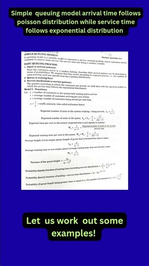 Simple queuing models introduction#shortsvideo#education#shortsfeed#mathematics#tech#technology