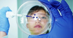 In Futuristic Laboratory Scientist With Stock Footage SBV-313047603 - Storyblocks