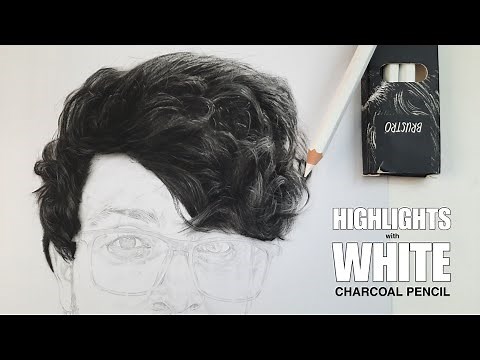 How to use WHITE CHARCOAL PENCIL || HIGHLIGHTS with WITHE CHARCOAL PENCIL ✍️