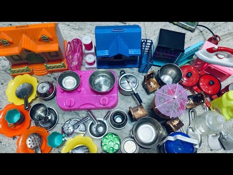 5:45 minutes satisfying with unboxing Hello kitty kitchen set CuteeTiny ASMR kitchen kit toy video