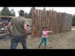 Building A Fortress Around Our Homestead Using Sawmill Slab Wood
