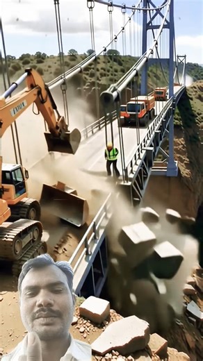 $10 MILLION LOSS! Watch the Newly Completed Suspension Bridge Falls! #fail #construction #bridge