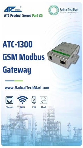 ATC-1300 Modbus Gateway with GSM / GPRS | Remote Modbus Communication