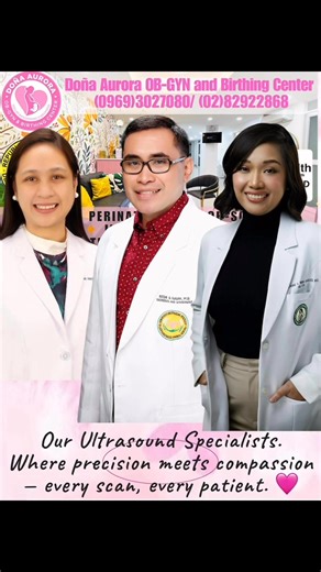 Our Ultrasound Specialists. Where precision meets compassion, every scan, every patient. 🩷 🩷 OB SONOLOGY/ PERINATOLOGY 📌 Congenital Anomaly Scan 📌 Transvaginal/First Trimester Ultrasound 📌 Pelvic Ultrasound/Biometry 📌 Biophysical Scoring (BPS) 📌 Placental Doppler 📌 Placental Localization 📌 Cervical Length Measurement 📌 Transvaginal Ultrasound (GYN) 📌 Transrectal Ultrasound 📌 Follicle Monitoring 📌 GYN Doppler 🩷 GENERAL ULTRASOUND SERVICES 📌 Breast Ultrasound 📌 Thyroid Ultrasound �