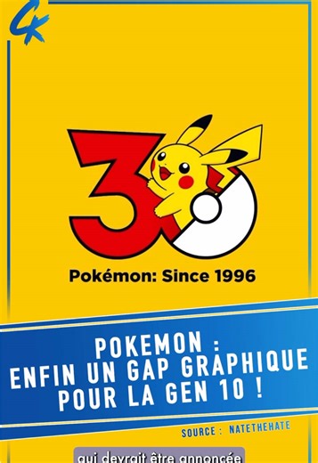 Enfin un jeu #Pokemon qui va être beau ? Selon les premières rumeurs, oui, avec l’annonce de la Gen 10 sur #NintendoSwitch2 ! #Switch2 #Pokemon30
