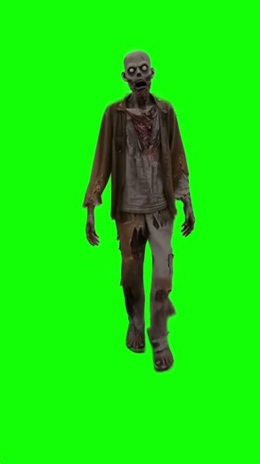 scary Zombie greenscreen coming near-Horror VFX Free Overlay for Edits #zombie #scary #horror #free