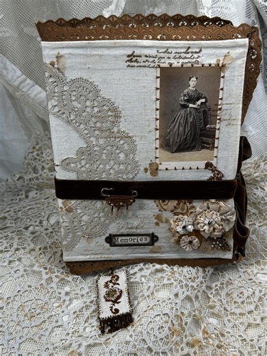 Vintage Junk Journal With Antique Papers – Hand Embroidered Slow Stitched Cover - Etsy