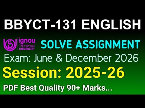 BBYCT 131 Solved Assignment 2025-26 English, BBYCT 131 Solved Assignment 25-26, BBYCT-131 Assignment