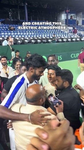 India Win The Davis Cup. Team celebrate with Fans!