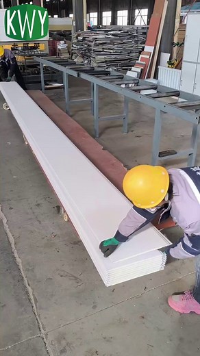 16mm thickness angle white flat pattern PU metal siding panel with...