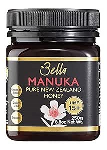 Bella New Zealand Manuka Honey, Certified UMF 15+, MGO 514+, Raw Honey, Pure Honey, Non-GMO Food, Halal Certified, Gluten-Free Honey, Supports Immunity Naturally, 8.8 Ounce (250g)