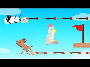 3 Flying Noobs VS Killer Arrows! (Ultimate Chicken Horse)