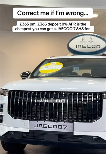 JAECOO 7 SHS Now Available for Just £365 Per Month