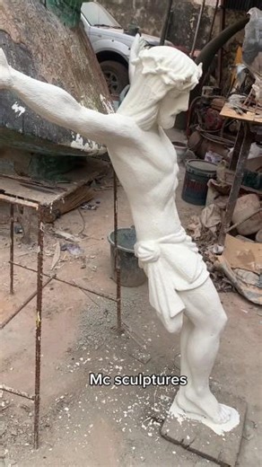 Sculpture of the crucifix. #crucifix #creativeprocess #religiousart #sculpture