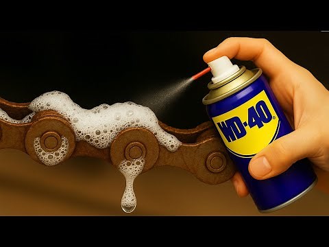 No one knows this! Spray WD-40 on a bicycle chain and you’ll be amazed by the result! Inventor Hack