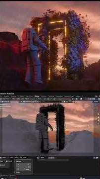 Make Cinematic Scenes Like a PRO 😍 in Blender #photoshop #blender #blender3d