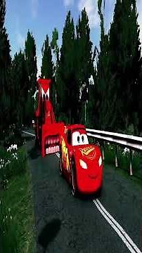 Big & Small Red Monster cars vs thomas tank train vs Choo-choo Charlies | BeamNG.Drive#shorts