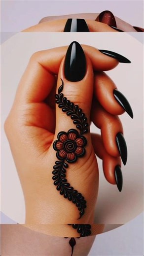 simple finger mehndi designs | aesthetic mehndi design | minimal mehndi design