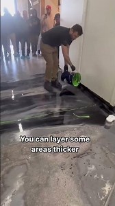 Follow along! Matt teaching the students how to do a flowy epoxy metallic at our New York/ New